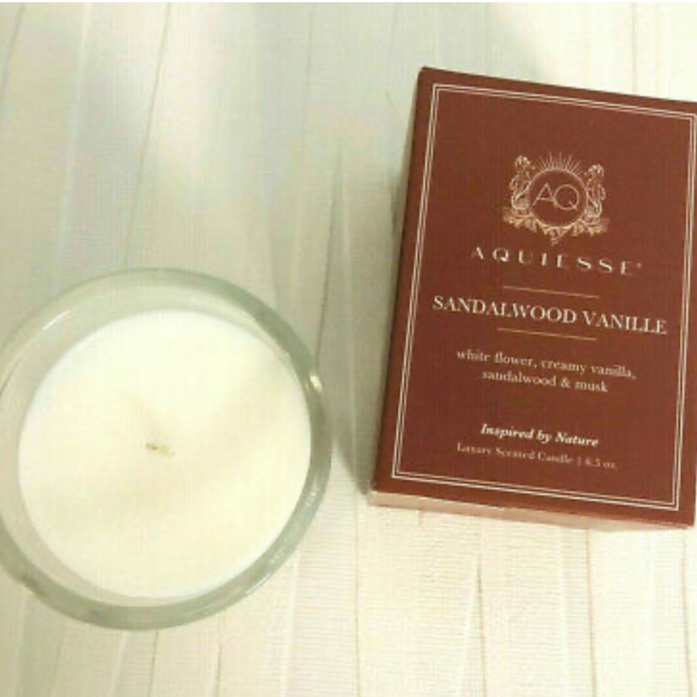 Aquiesse SANDALWOOD VANILLE Soy Wax Candle 6.5 oz